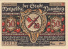  Бона. Германия. Наумбург 50 пфеннигов 1920 год. Аверс с вишенками, литера H. Нотгельд. (XF) 