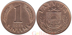 Латвия. 1 сантим 1938 год.