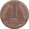 Латвия. 1 сантим 1938 год. 