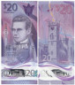  Бона. Барбадос 20 долларов 2022 год. Самуэль Джексон Прескод. (Пресс) 
