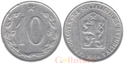 Чехословакия. 10 геллеров 1964 год. Герб.