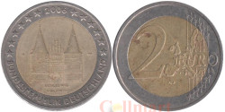 Германия. 2 евро 2006 год. Голштинские ворота в Любеке, Шлезвиг-Гольштейн. (A)