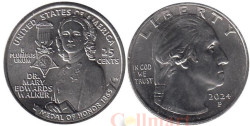 США. 25 центов 2024 год. 13-я монета. Американские женщины - Мэри Эдвардс Уокер. (Р)