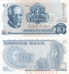 Бона. Норвегия 10 крон 1983 год. Фритьоф Нансен. (XF)