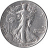  США. 1/2 доллара (50 центов) 1943 год. Без отметки монетного двора. 
