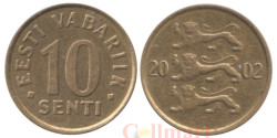 Эстония. 10 сентов 2002 год.