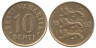  Эстония. 10 сентов 2002 год. 