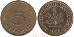 ФРГ. 5 пфеннигов 1988 год. (F)