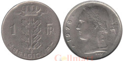 Бельгия. 1 франк 1978 год. BELGIQUE