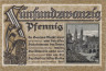  Бона. Германия. Гослар 25 пфеннигов 1920 год. Нотгельд. (XF) 