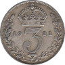  Великобритания. 3 пенса 1921 год.	Король Георг V. 