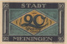  Бона. Германия. Майнинген 20 пфеннигов 1921 год. Нотгельд. (XF) 