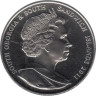  Южная Георгия. 2 фунта 2011 год. Королева Елизавета и принц Филипп. 