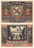  Бона. Германия. Наумбург 50 пфеннигов 1920 год. Аверс с вишенками, литера M. Нотгельд. (XF) 