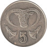  Кипр. 5 центов 1993 год. Бык. 