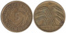  Веймарская республика. 5 рентенпфеннигов 1923 год. (D) 