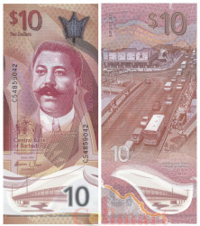 Бона. Барбадос 10 долларов 2022 год. Чарльз Дункан О'Нил. (Пресс)