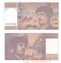 Бона. Франция 20 франков 1997 год. Клод Дебюсси. (Пресс)