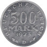  Веймарская республика. 500 марок 1923 год. (D) 