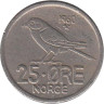  Норвегия. 25 эре 1960 год. Птица. 