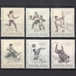 Набор марок. Югославия 1968 год. Летние Олимпийские игры в Мехико, 1968. (6 марок)