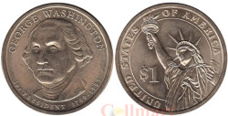США. 1 доллар 2007 год. 1-й Президент США - Джордж Вашингтон (1789-1797). (P)