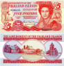  Бона. Фолклендские острова 5 фунтов 2005 год. Елизавета II. (Пресс) 