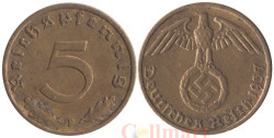 Германия (Третий рейх). 5 рейхспфеннигов 1937 год. Герб. (F)