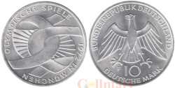 Германия (ФРГ). 10 марок 1972 год. XX летние Олимпийские Игры, Мюнхен 1972 - Узел. (F)