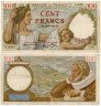  Бона. Франция 100 франков 1939 год. Морис де Сюлли. (VF) 