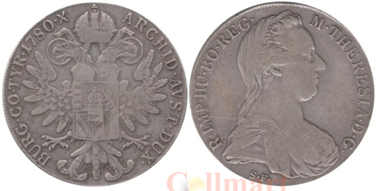  Австрия. Талер Марии Терезии 1780 год. (рестрайк) 