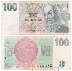 Бона. Чехия 100 крон 1997 год. Король Карл IV. (серия E) (VF)