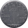  Ватикан. 100 лир 1959 год. Богиня Фидес. 