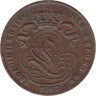  Бельгия. 1 сантим 1907 год. Лев. DER BELGEN 