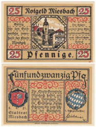 Бона. Германия. Мисбах 25 пфеннигов 1921 год. Нотгельд. (XF)