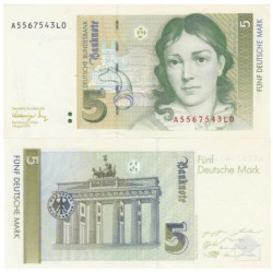 Бона. Германия (ФРГ) 5 марок 1991 год. Беттина фон Арним. (XF-AU)