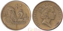 Австралия. 2 доллара 1990 год. Австралийский абориген.