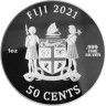  Фиджи. 50 центов 2021 год. Кошка. 
