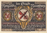  Бона. Германия. Наумбург 50 пфеннигов 1920 год. Аверс без вишенок, вар. 1. Нотгельд. (XF) 