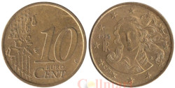 Италия. 10 евроцентов 2005 год. Рождение Венеры.