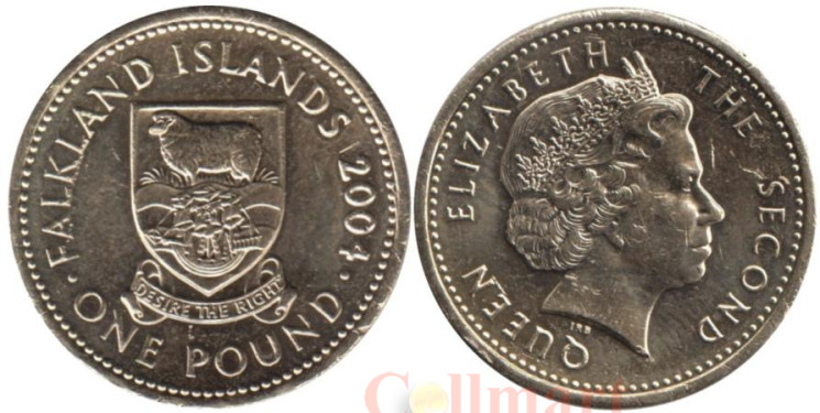  Фолклендские острова. 1 фунт 2004 год. 
