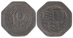 Германия. Оберндорф. 10 пфеннигов 1918 год. Нотгельд.
