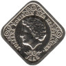  Нидерланды. 5 центов 1979 год. 70 лет со дня рождения Королевы Юлианы. 