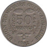  Западная Африка (BCEAO). 50 франков 1982 год. Пилорылый скат. 