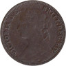  Великобритания. 1 фартинг 1874 год. Королева Виктория. 