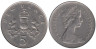  Великобритания. 5 новых пенсов 1978 год. Корона над цветком репейника (эмблема Шотландии). 