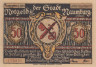  Бона. Германия. Наумбург 50 пфеннигов 1920 год. Аверс без вишенок, вар. 2. Нотгельд. (VF)  