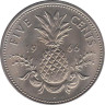  Багамские острова. 5 центов 1966 год. Ананас. 