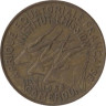  Французская Экваториальная Африка. Камерун. 25 франков 1958 год. Антилопы (Западные канны). 