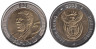  ЮАР. 5 рандов 2008 год. 90 лет со дня рождения Нельсона Манделы. 